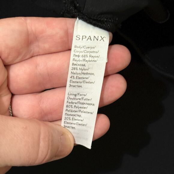 Spanx Black Cropped Flare Ponte High Rise Pants Large Petite Stretch Pull On - Picture 4 of 10